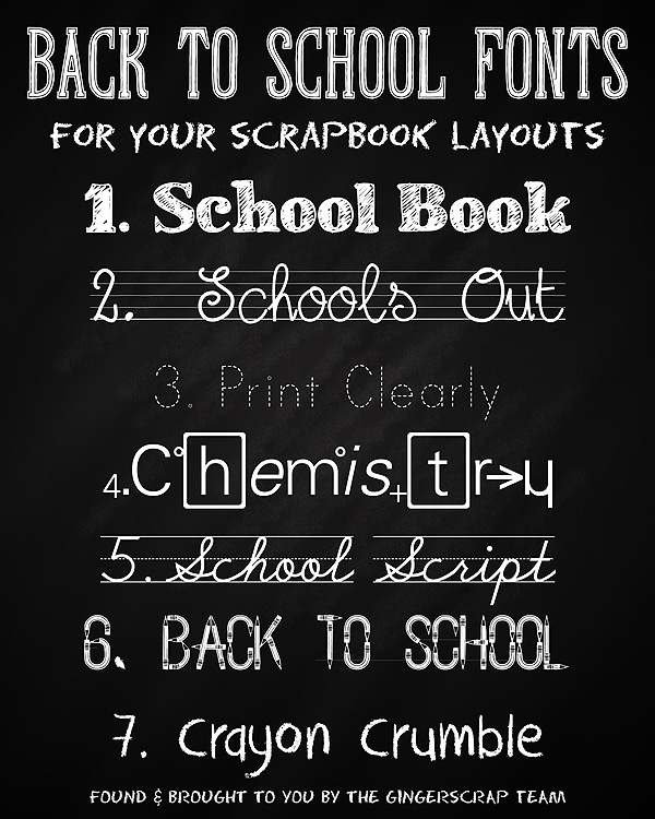 Back to School font