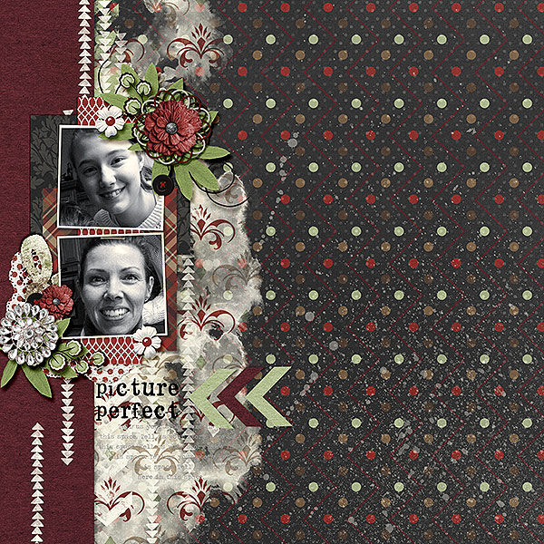 Created by Bekfek. I just love the patterned paper! It really breaks up the white space beautifully!