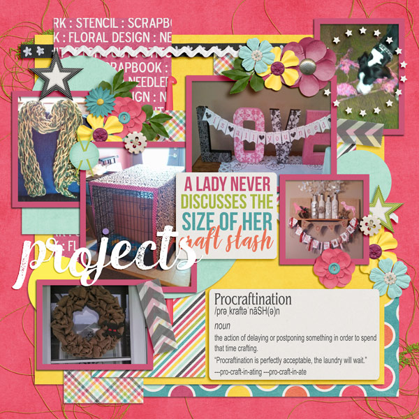 Created by melissavt. A layout that speaks to any crafty person! Beautifully done!