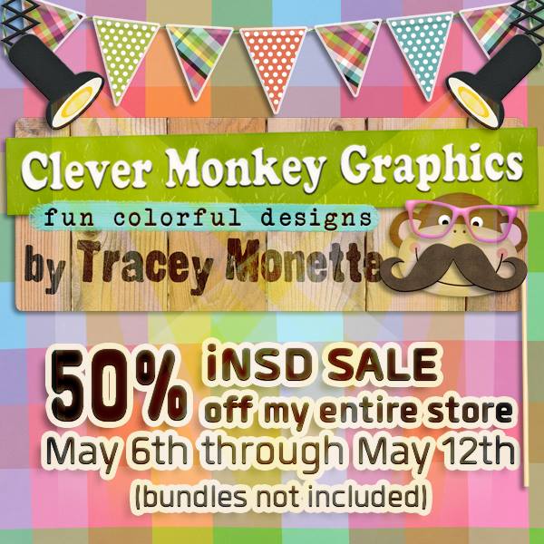 https://store.gingerscraps.net/Clever-Monkey-Graphics/