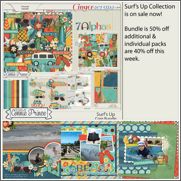 Bundle: https://store.gingerscraps.net/Surf-s-Up-Bundle.html Kit: https://store.gingerscraps.net/Surf-s-Up-Kit.html Border Clusters: https://store.gingerscraps.net/Surf-s-Up-Border-Clusters.html PreDeco Papers: https://store.gingerscraps.net/Surf-s-Up-PreDeco-Papers.html Extra Papers: https://store.gingerscraps.net/Surf-s-Up-Extra-Papers.html Templates: https://store.gingerscraps.net/Surf-s-Up-12x12-Templates-CU-Ok.html Alpha Pack AddOn: https://store.gingerscraps.net/Surf-s-Up-Alpha-Pack-AddOn.html Word Art: https://store.gingerscraps.net/Surf-s-Up-Word-Art.html