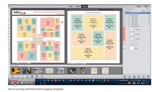 How to Use Drag and Drop Pocket Scrapping Templates